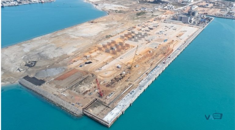 PORT DE POINTE-NOIRE : LE BÉTON DU NOUVEAU QUAI EST TERMINÉ